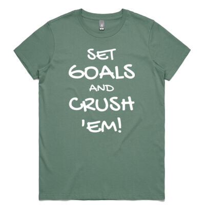SET GOALS &CRUSH EM! REGULAR FIT TEE 2 Thumbnail
